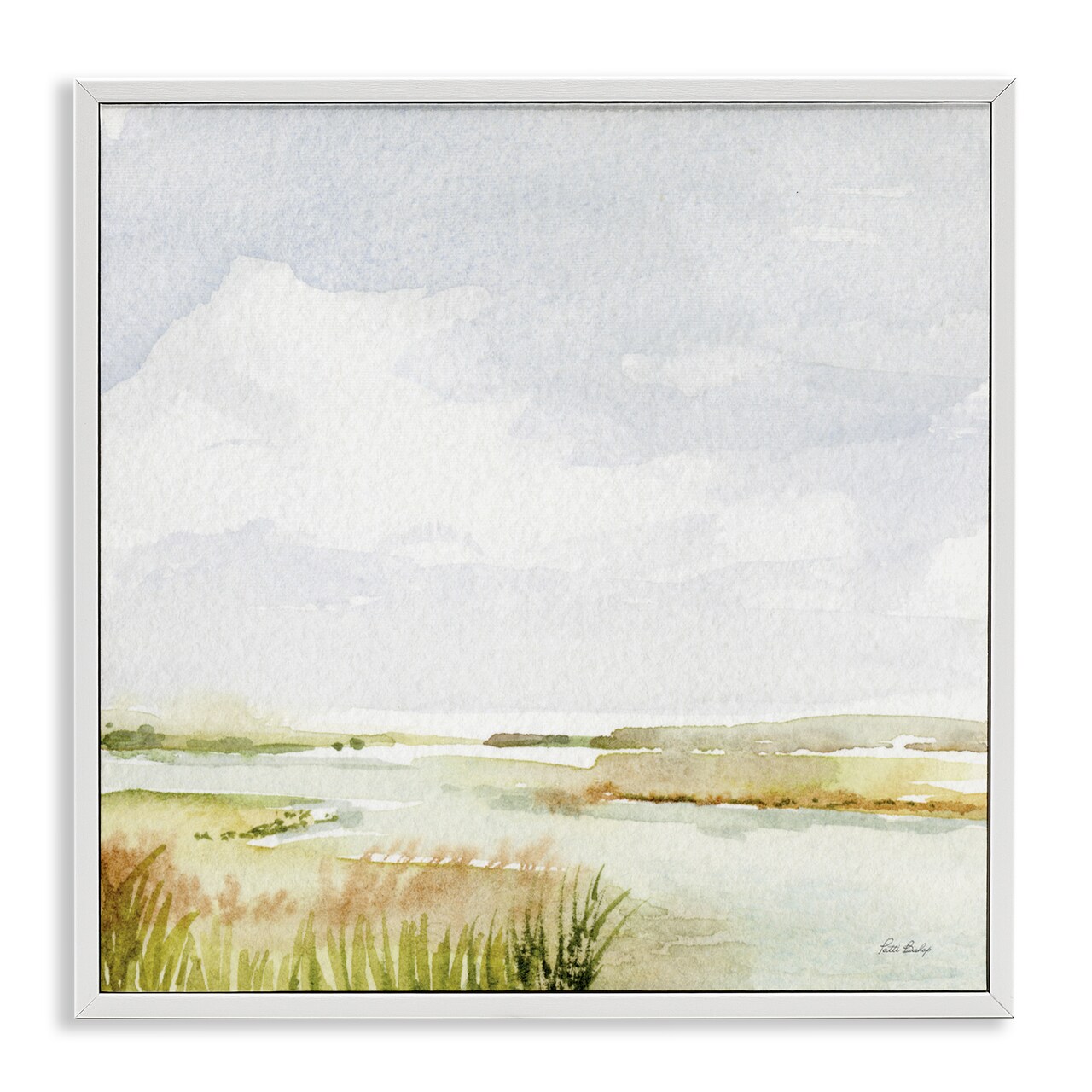 Stupell Industries Delicate Marsh Painting Framed Giclee, design by Patti Bishop